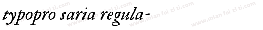 typopro saria regula字体转换